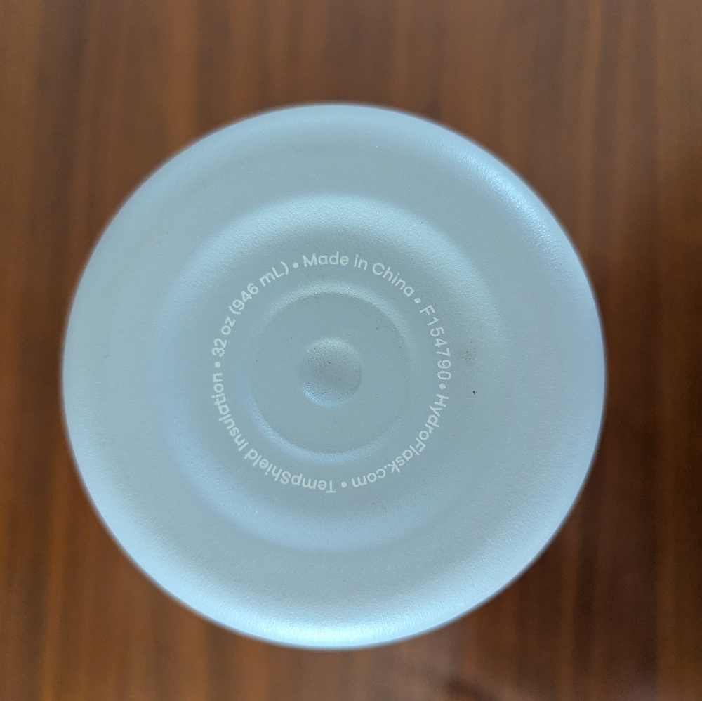 Hydro Flask Frost Blue 32 oz Wide Mouth Straw Lid Pre Owned Pink Rubber Base - Picture 8 of 8